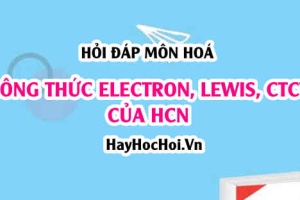 Công thức Electron của HCN, Công thức Lewis và CTCT của HCN
